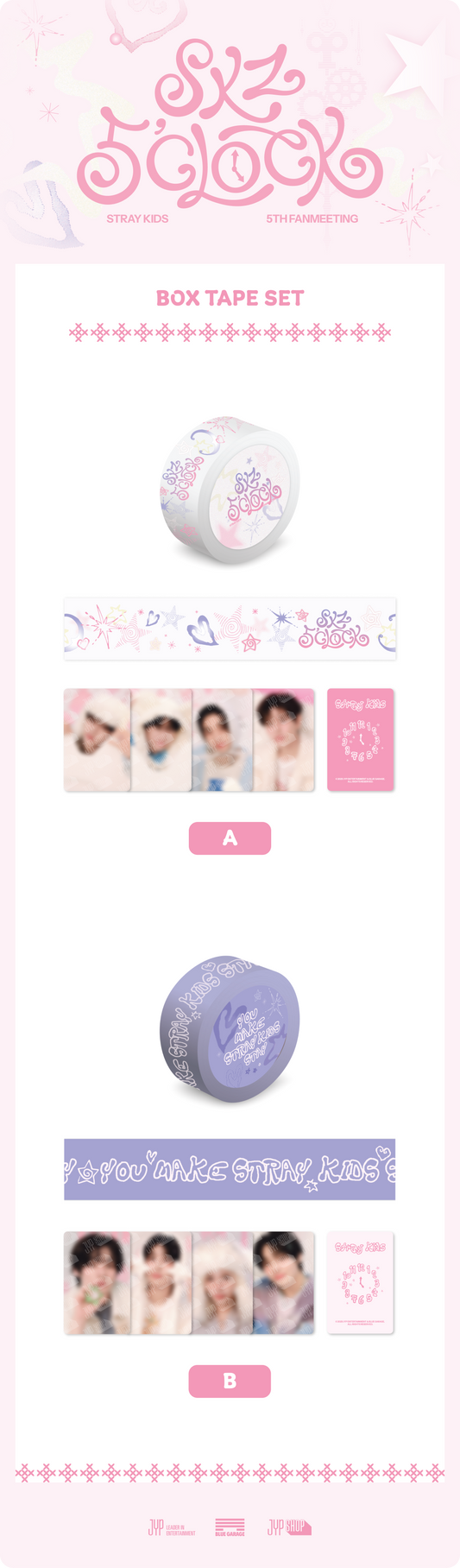 Stray Kids 5th Fanmeeting SKZ 5'CLOCK Official MD - Box Tape Set
