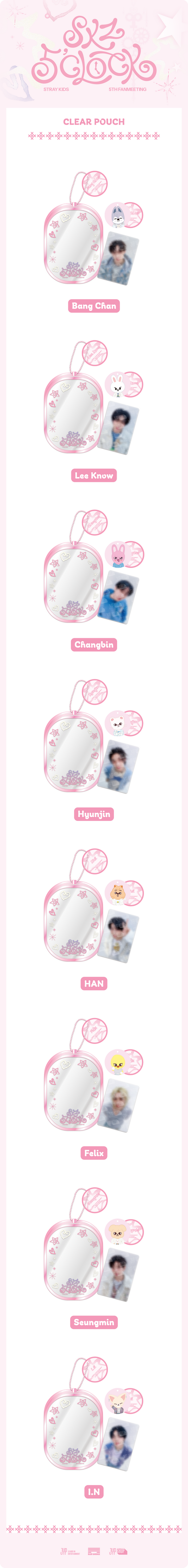 Stray Kids 5th Fanmeeting SKZ 5'CLOCK Official MD - Clear Pouch