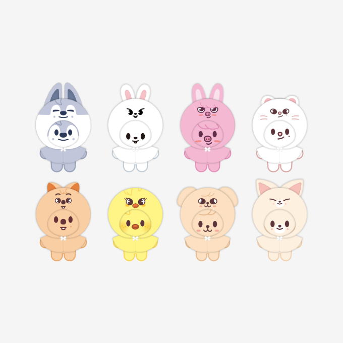 Stray Kids 5th Fanmeeting SKZ 5'CLOCK Official MD - SKZOO 10cm Plush Outfit