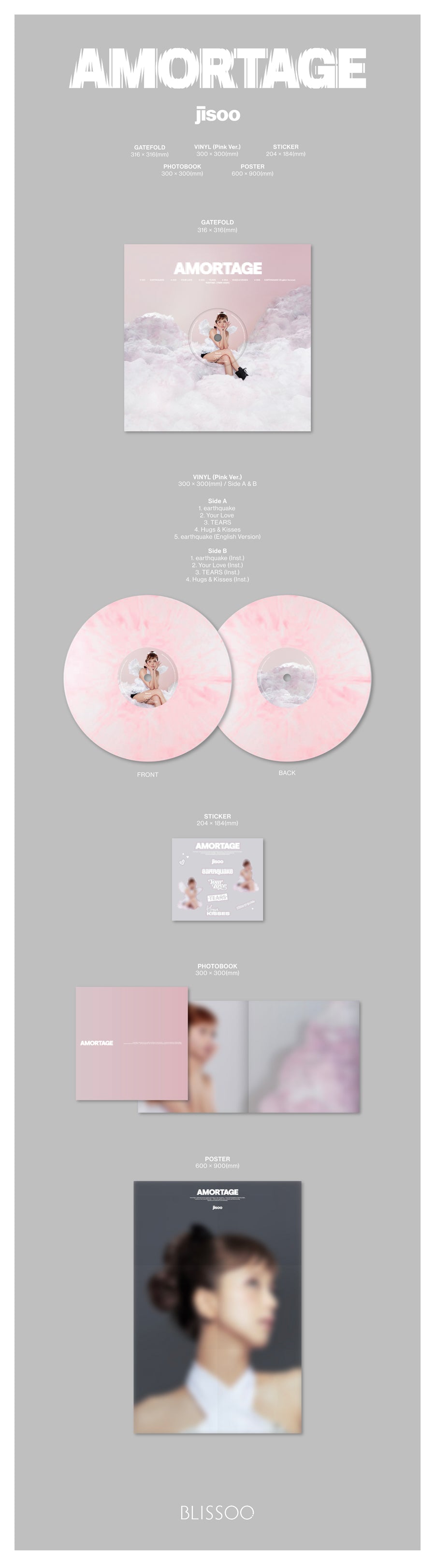 Jisoo Amortage (Pink Ver.) LP Ver.