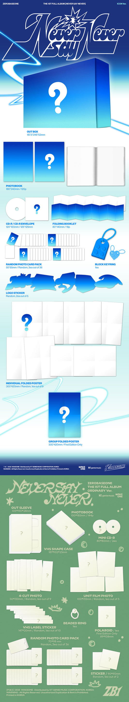 ZEROBASEONE Never Say Never (Photobook Ver.)