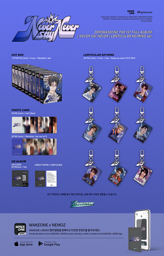 ZEROBASEONE Never Say Never (Keyring Ver.)