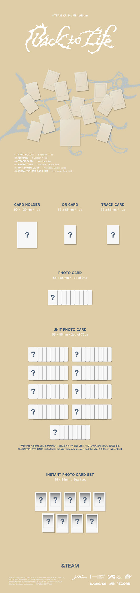 &TEAM Back To Life Photocard Box (Weverse Albums Ver.)