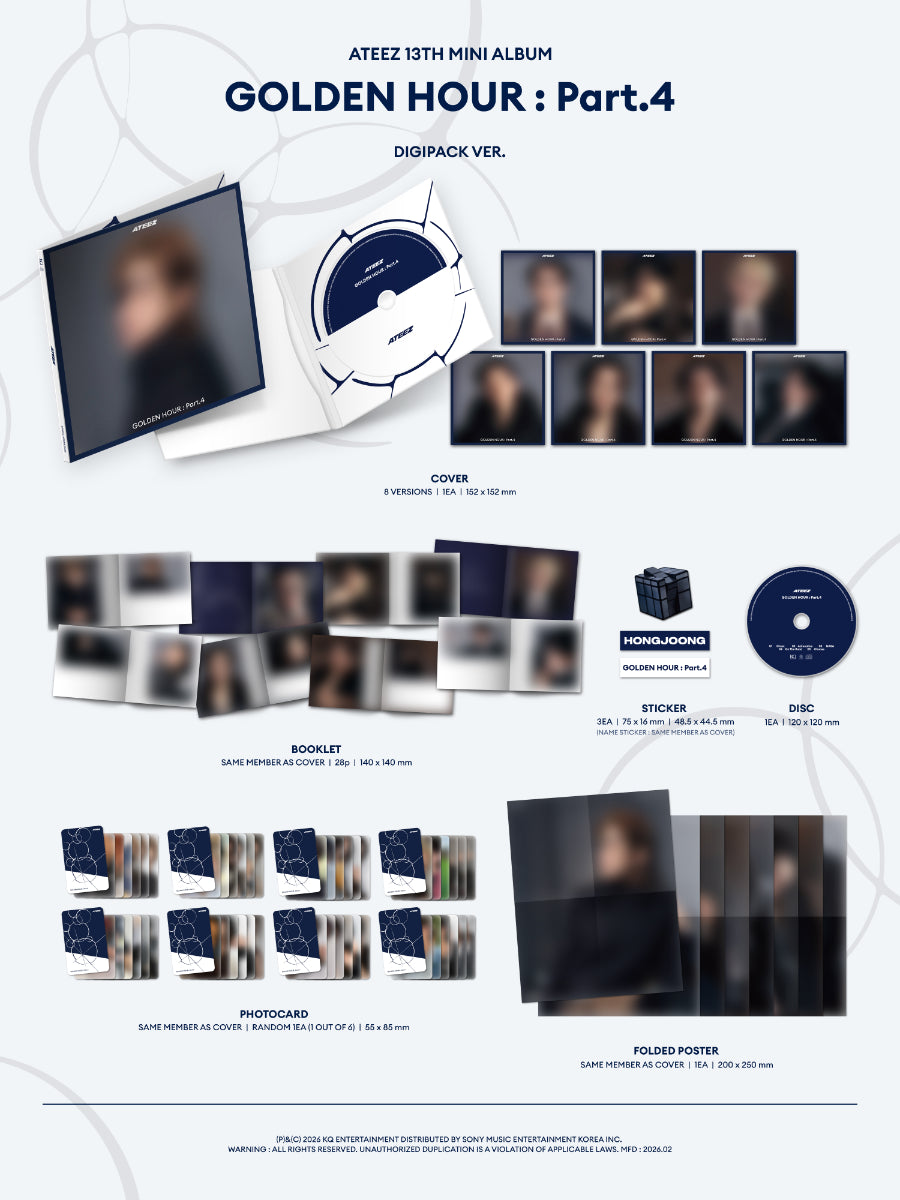 ATEEZ Golden Hour : Part. 4 (Digipack Ver.)