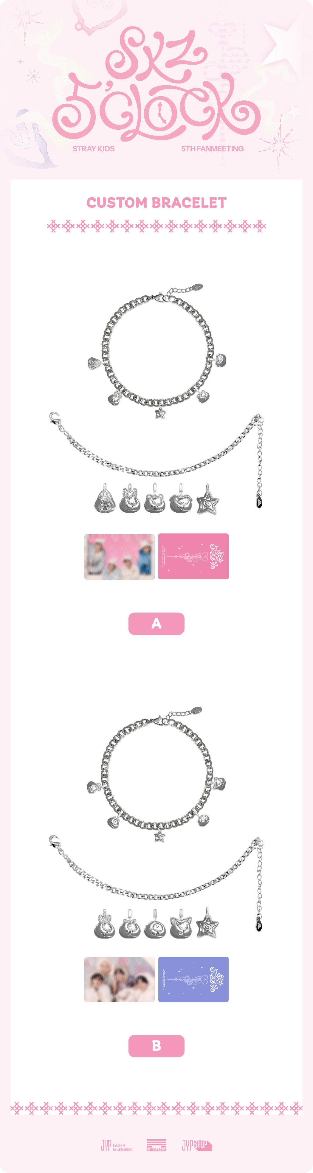 Stray Kids 5th Fanmeeting SKZ 5'CLOCK Official MD - Custom Bracelet