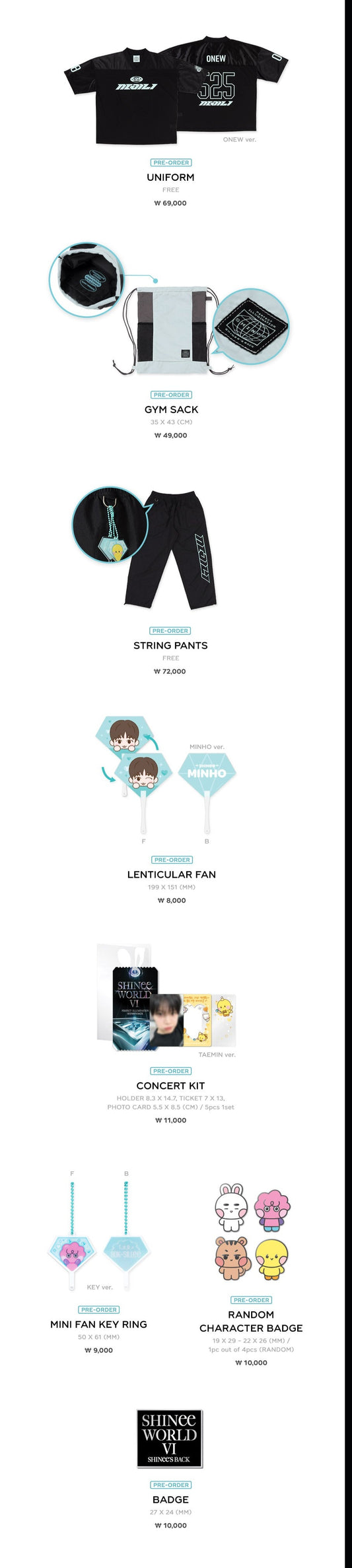 SHINee SHINee World VI Perfect Illumination : SHINee's Back! Official MD