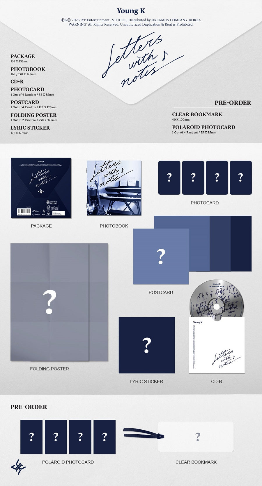 Young K Letters with Notes (Digipack Ver.)