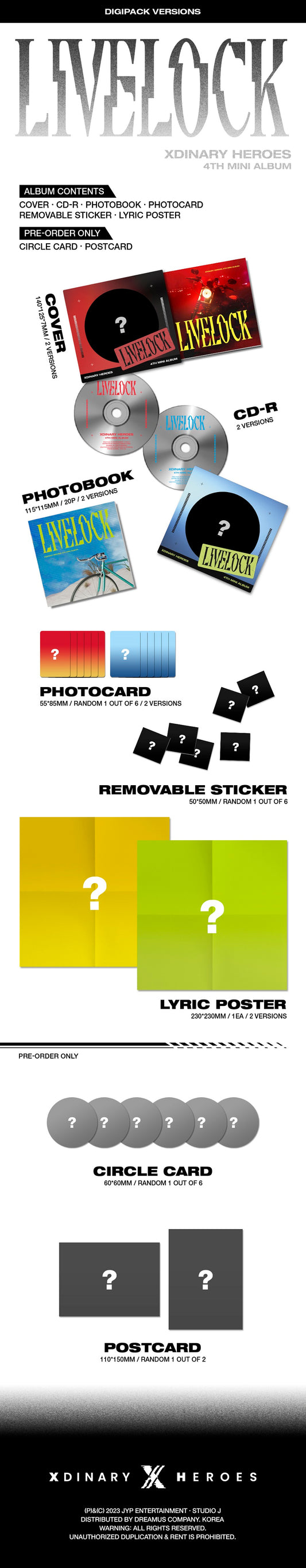 Xdinary Heroes Livelock (Digipack Ver.)