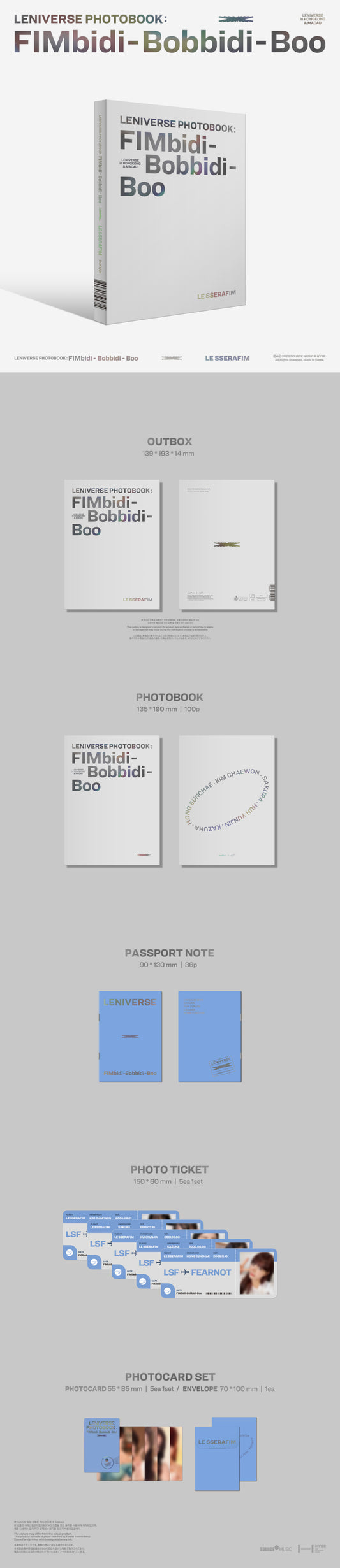 Le Sserafim Leniverse Photobook FIMbidi-Bobbidi-Boo