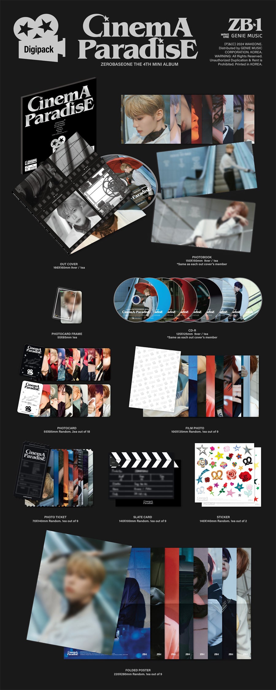 ZEROBASEONE Cinema Paradise (Digipack Ver.)