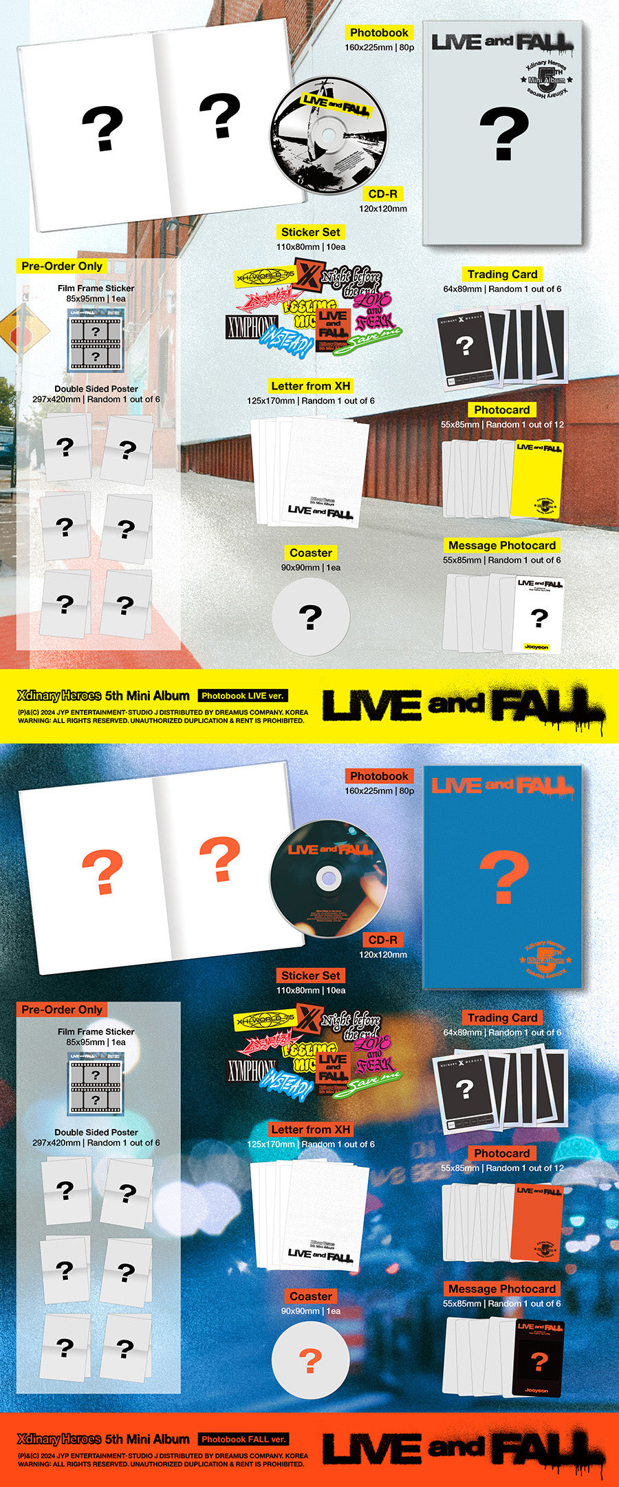 Xdinary Herores Live and Fall (Photobook Ver.)