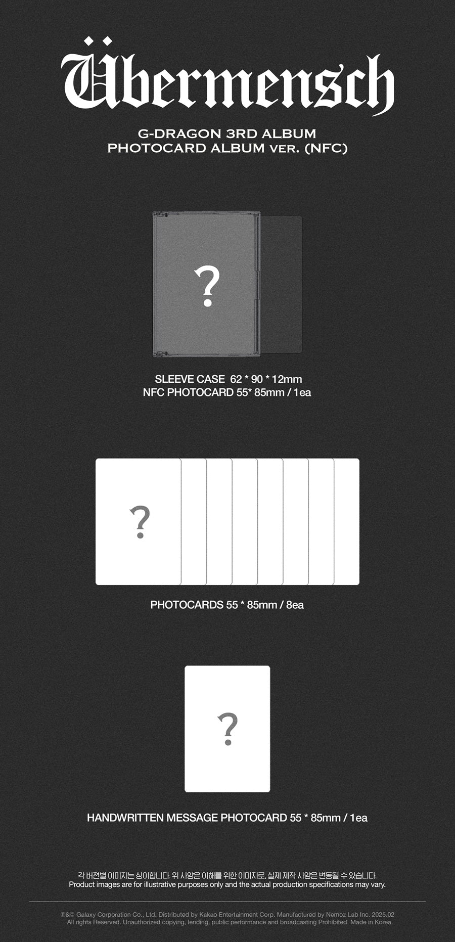 G-Dragon Übermensch (Photocard Album Ver. (NFC))