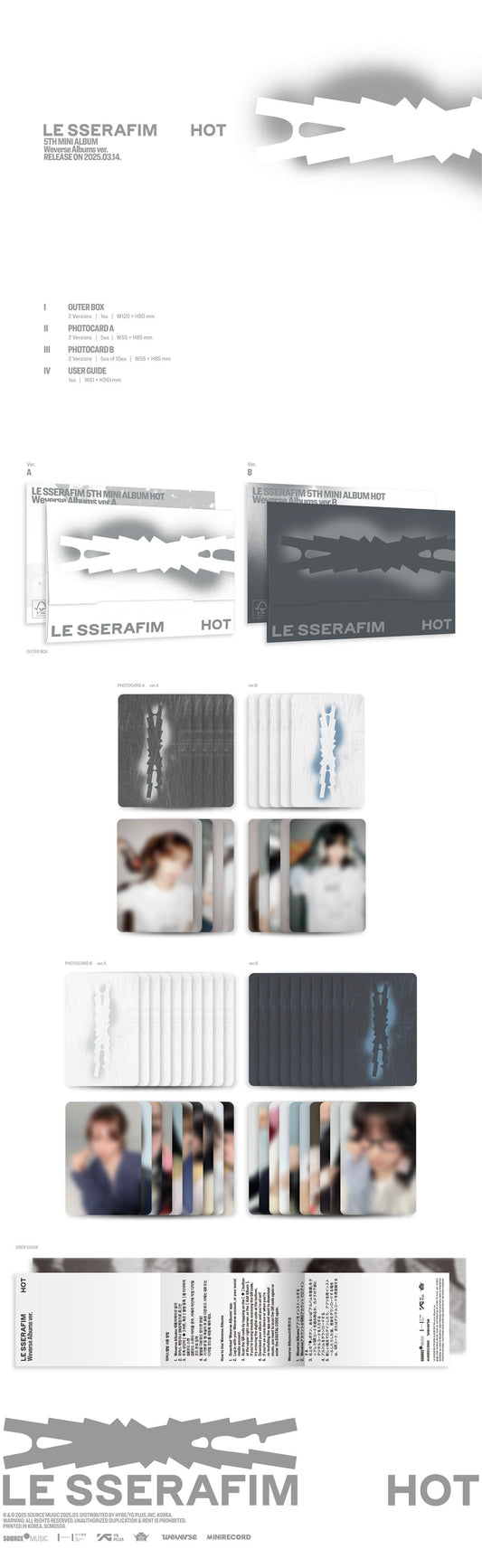 Le Sserafim Hot (Weverse Albums Ver.)