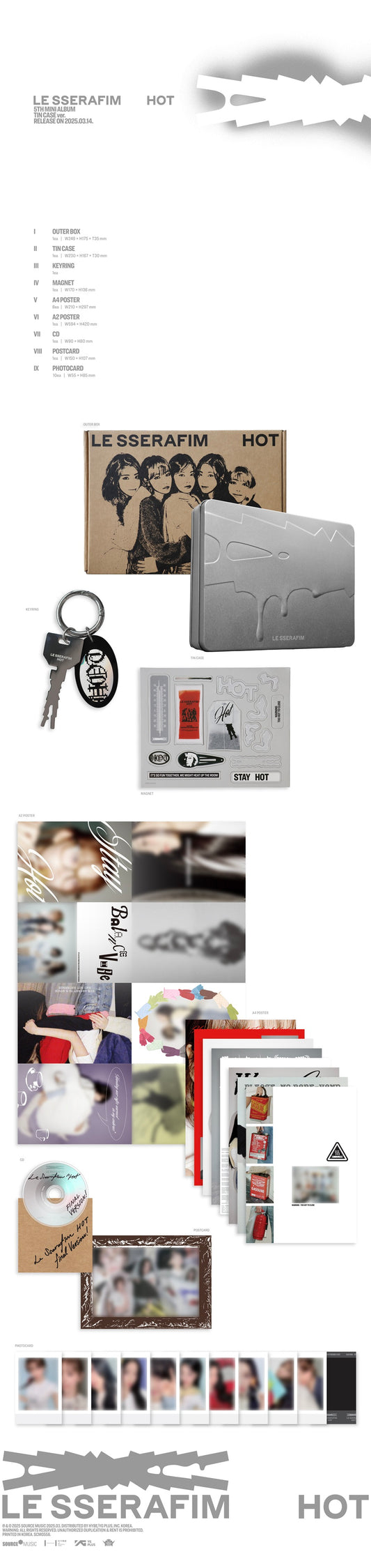 Le Sserafim Hot (Tin Case Ver.)