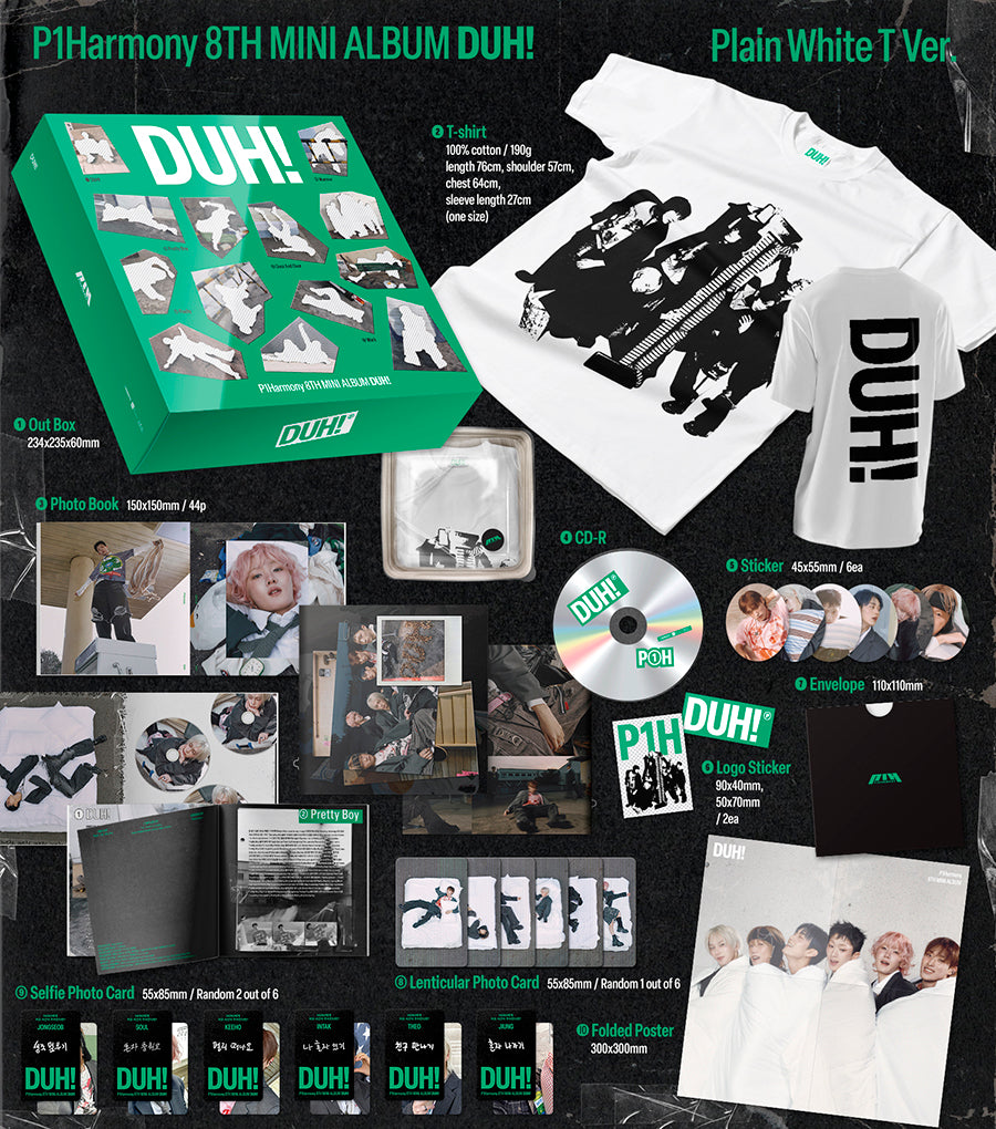P1Harmony Duh! (Plain White T Ver. MD Ver.)