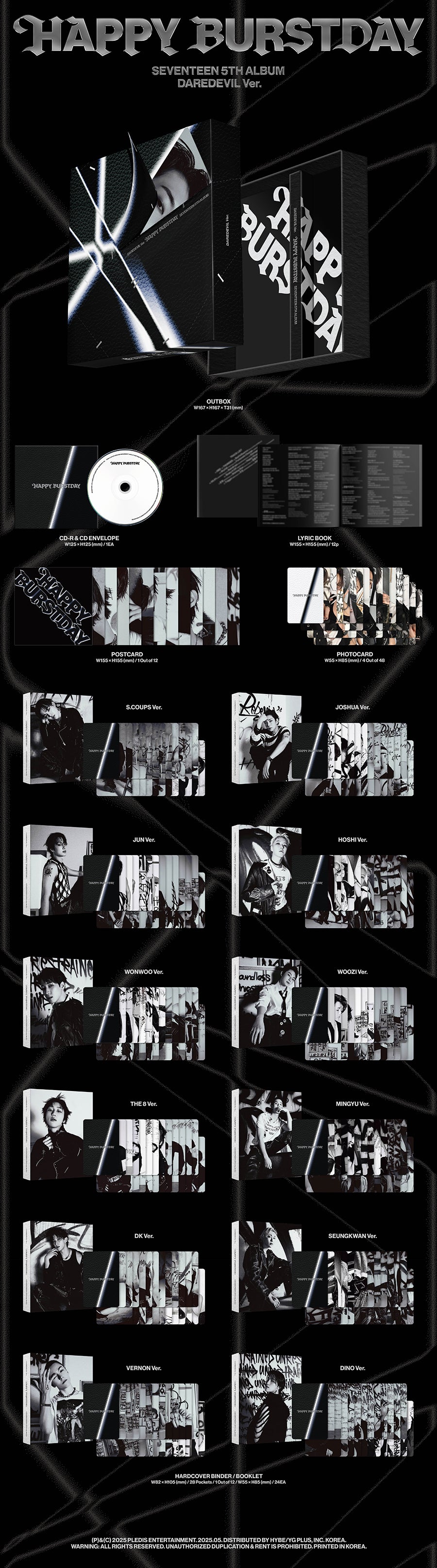 Seventeen Happy Burstday (Daredevil Ver.)