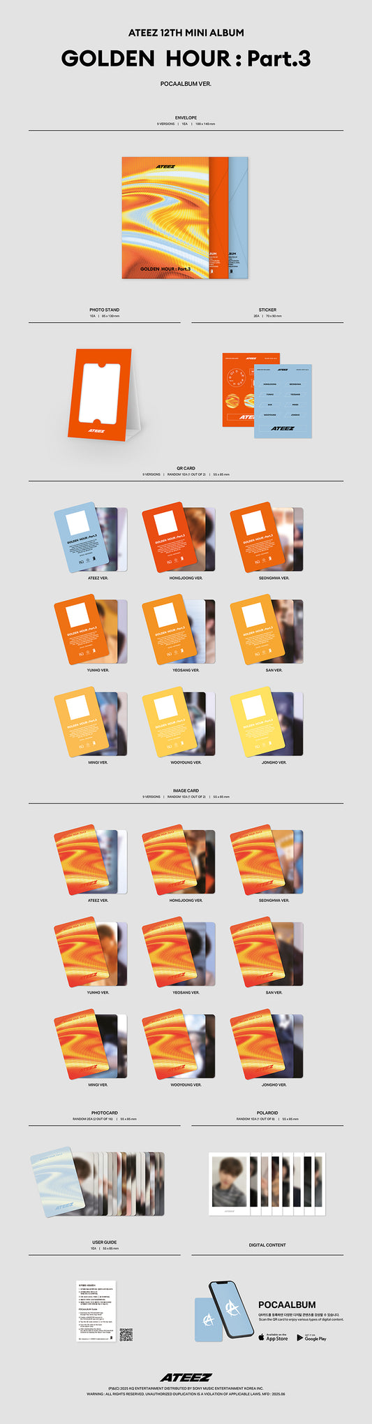 ATEEZ Golden Hour : Part.3 (Poca Album Ver.)