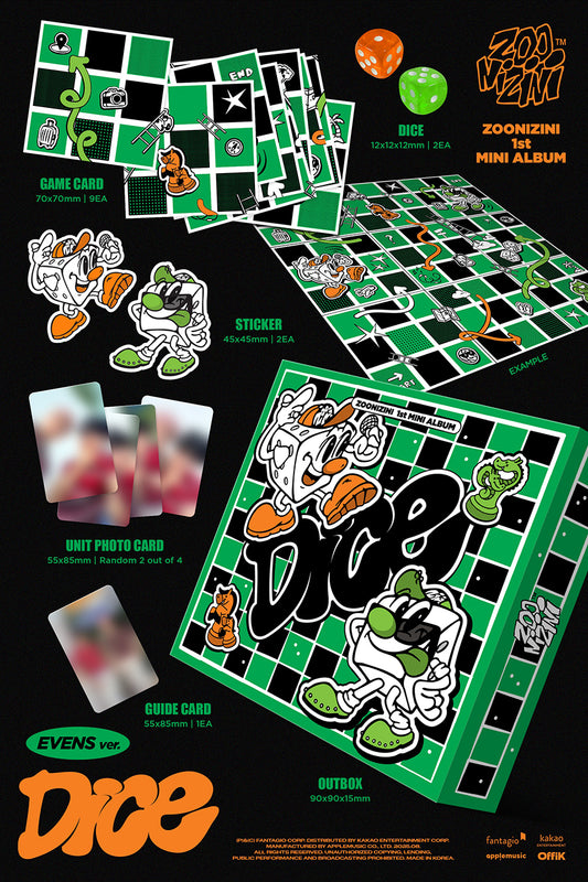 ZOONIZINI Dice (Evens Ver.)