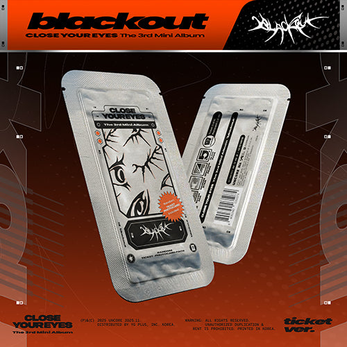 CLOSEYOUREYES black out スペシャルイベント 当選 kit Close Your Eyes blackout (ticket Ver.) – Poptheshop