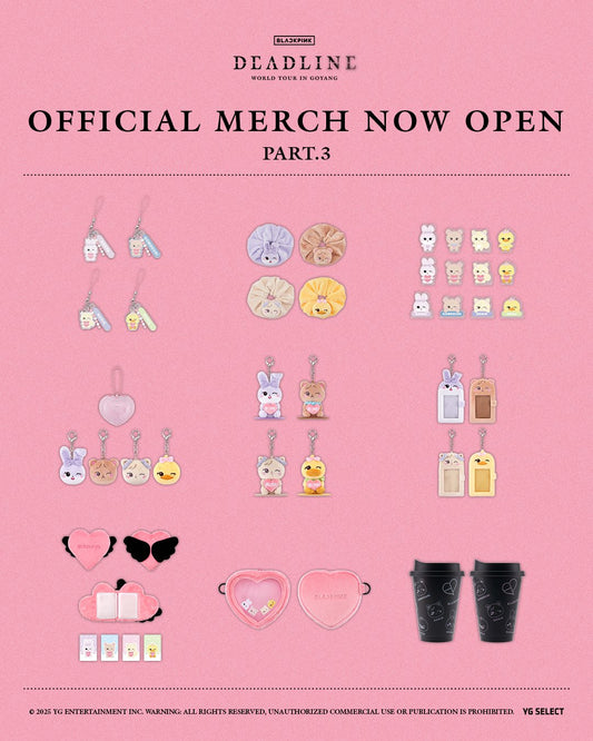 Blackpink World Tour Deadline in Goyang Official MD - Character Face Keyring + Case