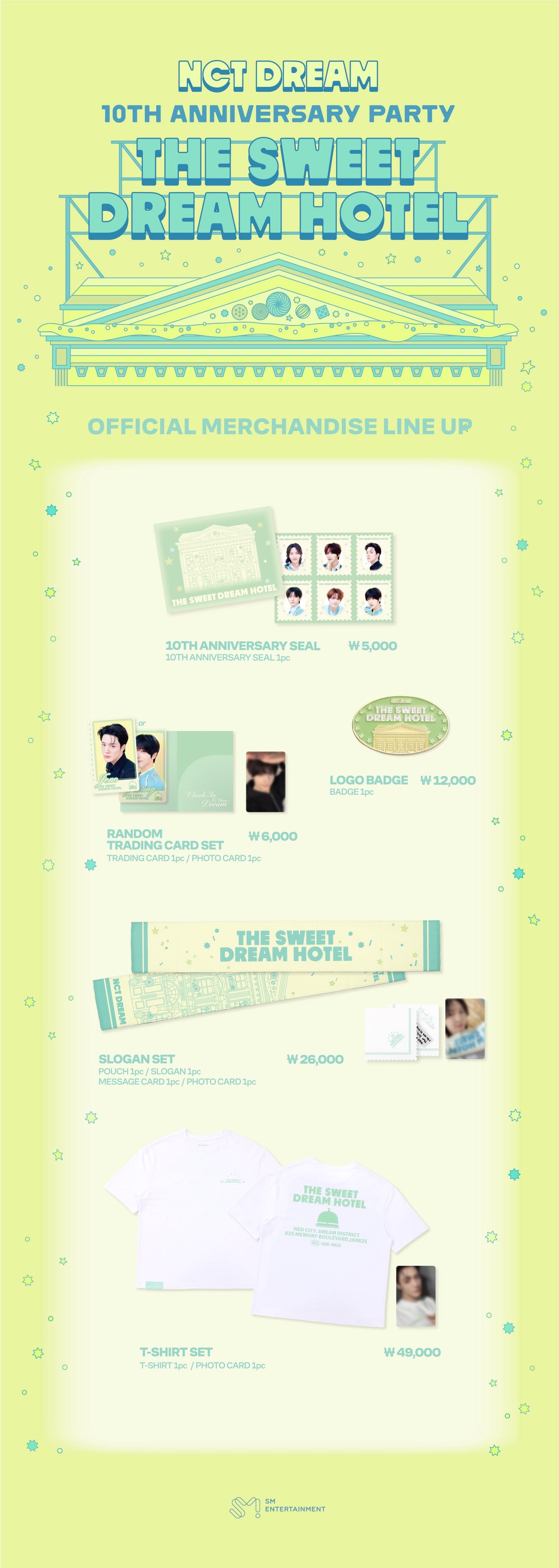 NCT Dream 10th Anniversary Party The Sweet Dream Hotel Official MD