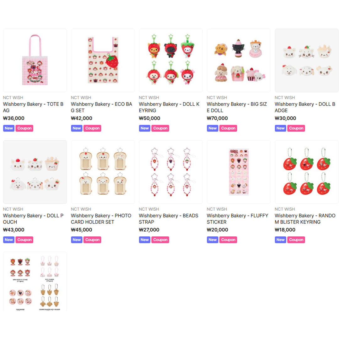NCT Wish Wishberry Bakery Pop-Up Official MD