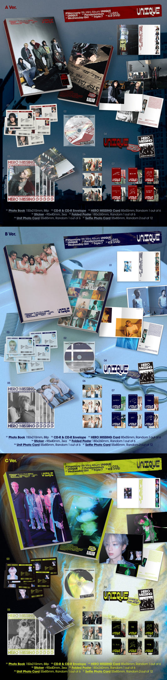 [Site Benefit] P1Harmony Unique (Photobook Ver.)