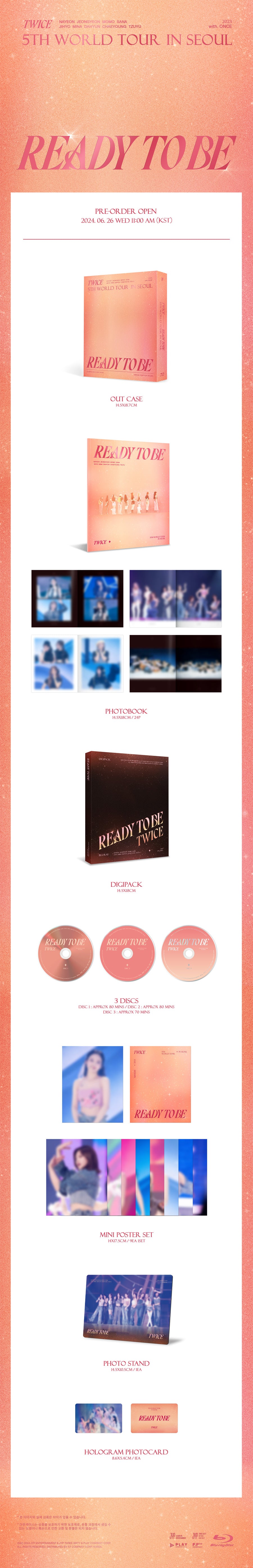 [JYP Shop] Twice 5th World Tour Ready To Be in Seoul Blu-ray