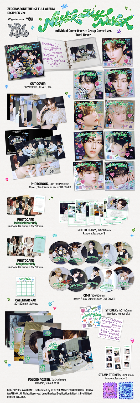 ZEROBASEONE Never Say Never (Digipack Ver.)