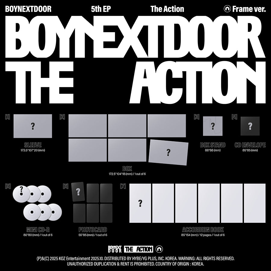BOYNEXTDOOR The Action Frame ver. 68個 The Action (Frame ver