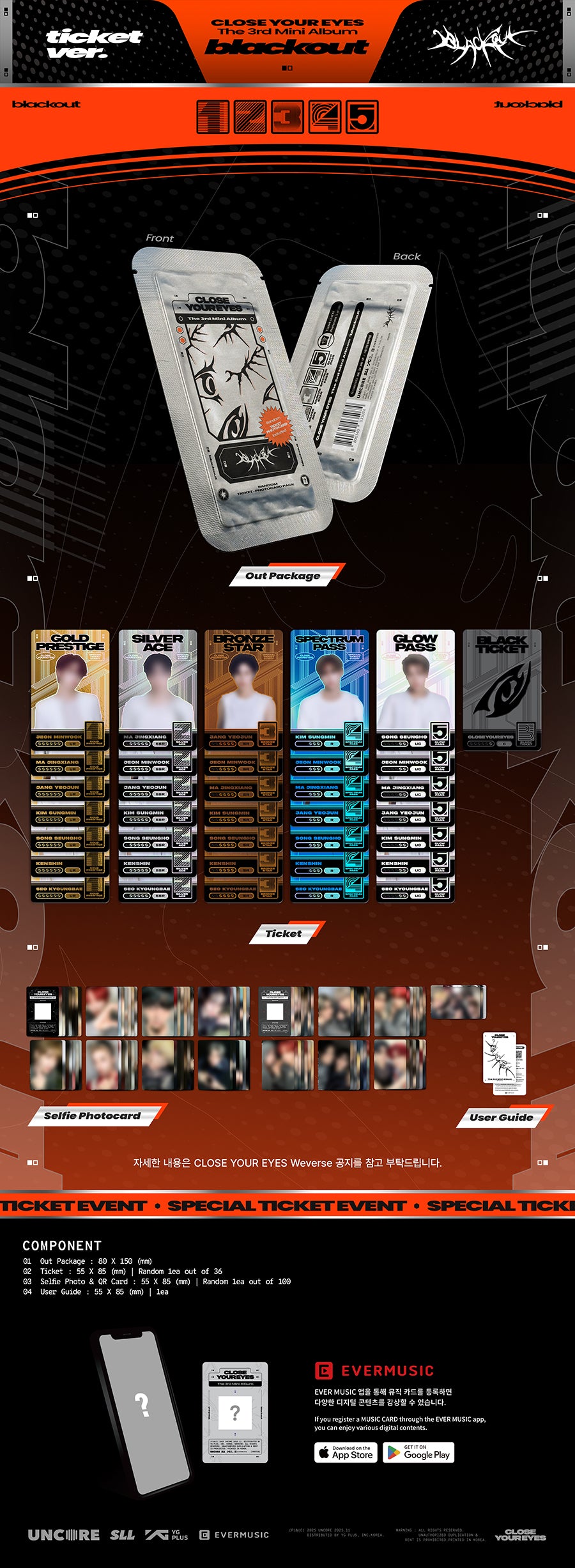 Close Your Eyes blackout (ticket Ver.) – Poptheshop