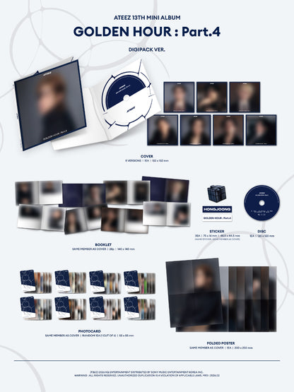 [Site Benefit] ATEEZ Golden Hour : Part. 4 (Digipack Ver.)