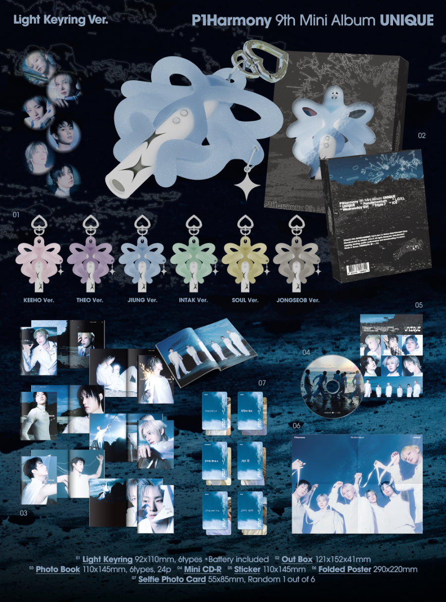 P1Harmony Unique (Light Keyring Ver.) – Poptheshop