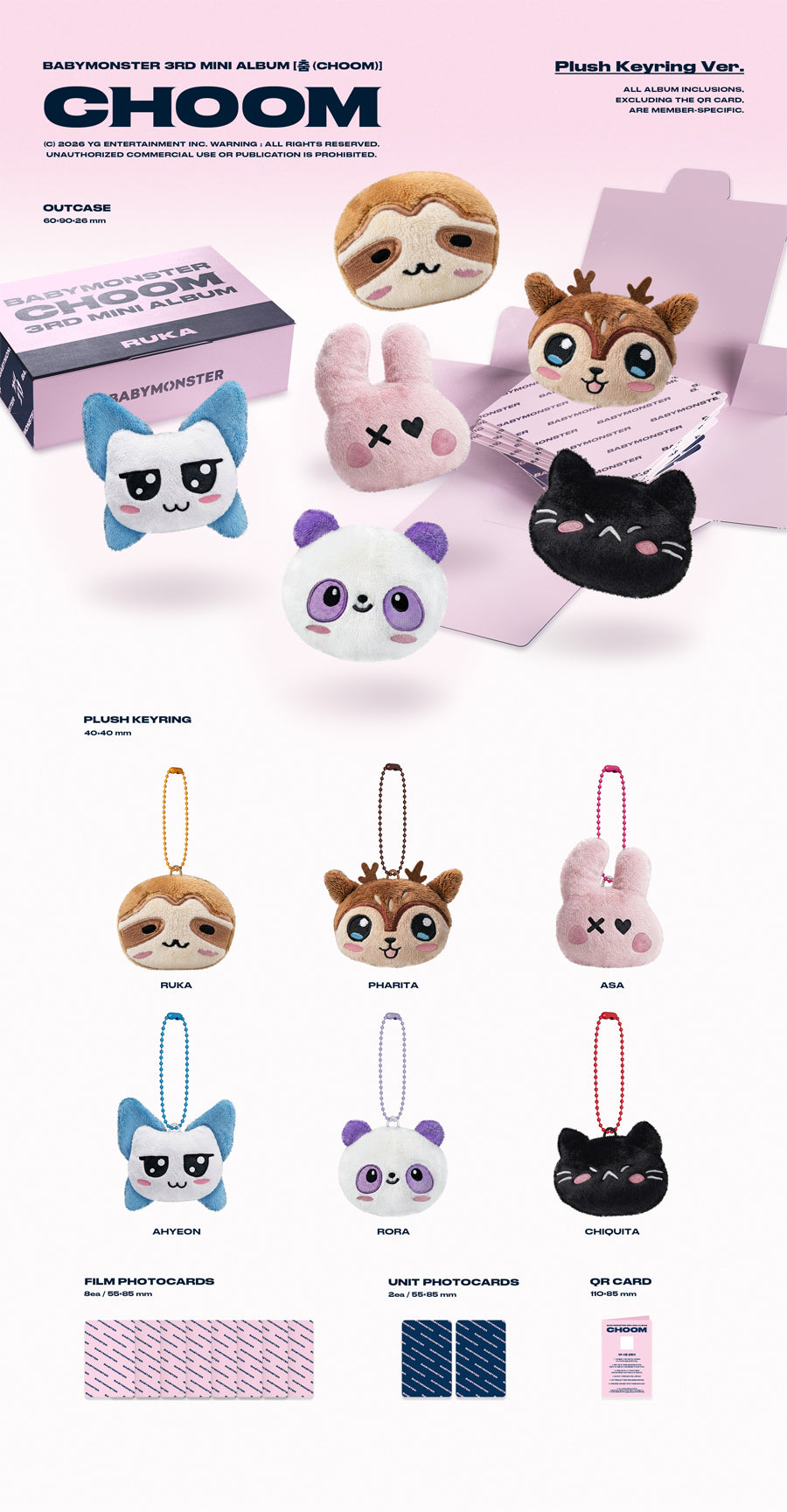 BABYMONSTER Choom (Plush Keyring Ver.) – Poptheshop