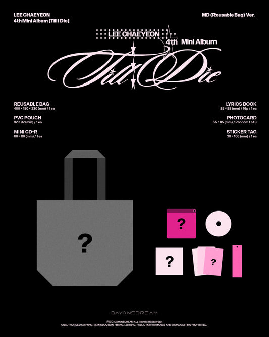 Lee Chaeyeon Till I Die (Reusable Bag Ver.)