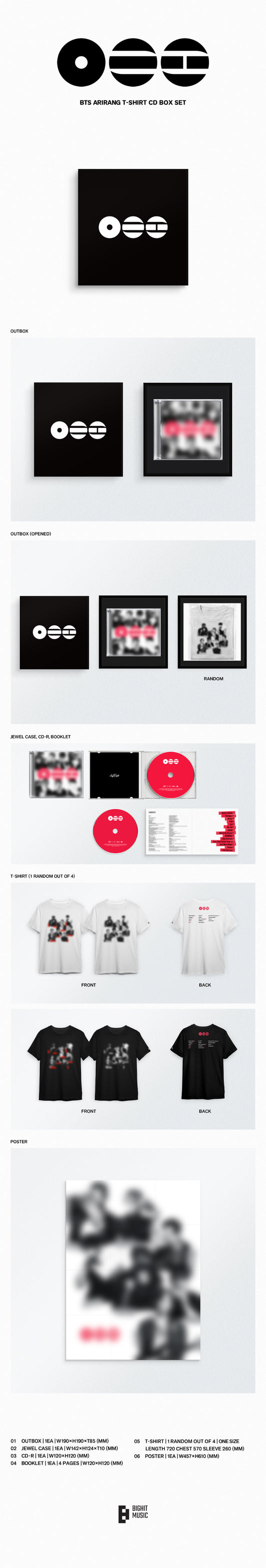BTS Arirang (T-Shirt CD Box Set)