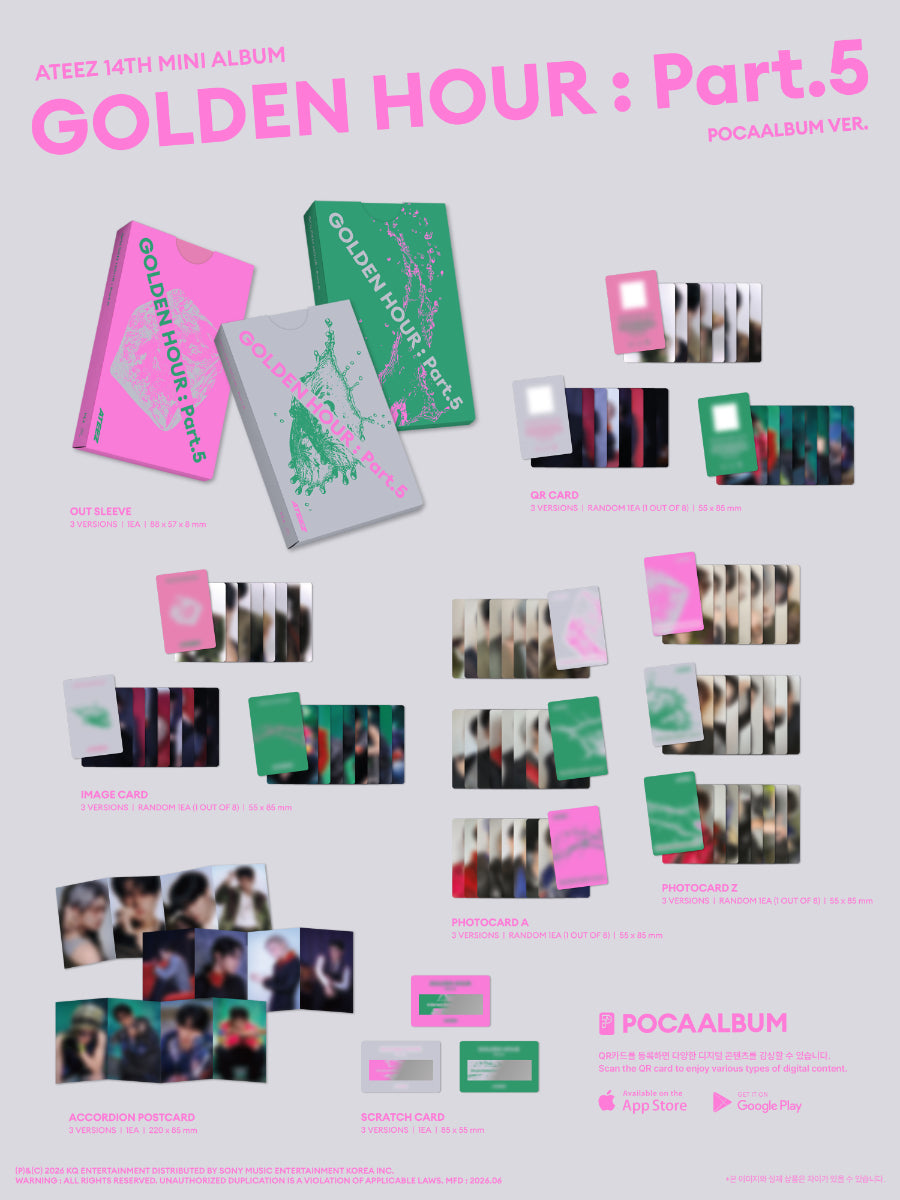 [Site Benefit] ATEEZ Golden Hour : Part. 5 (Pocaalbum Ver.)