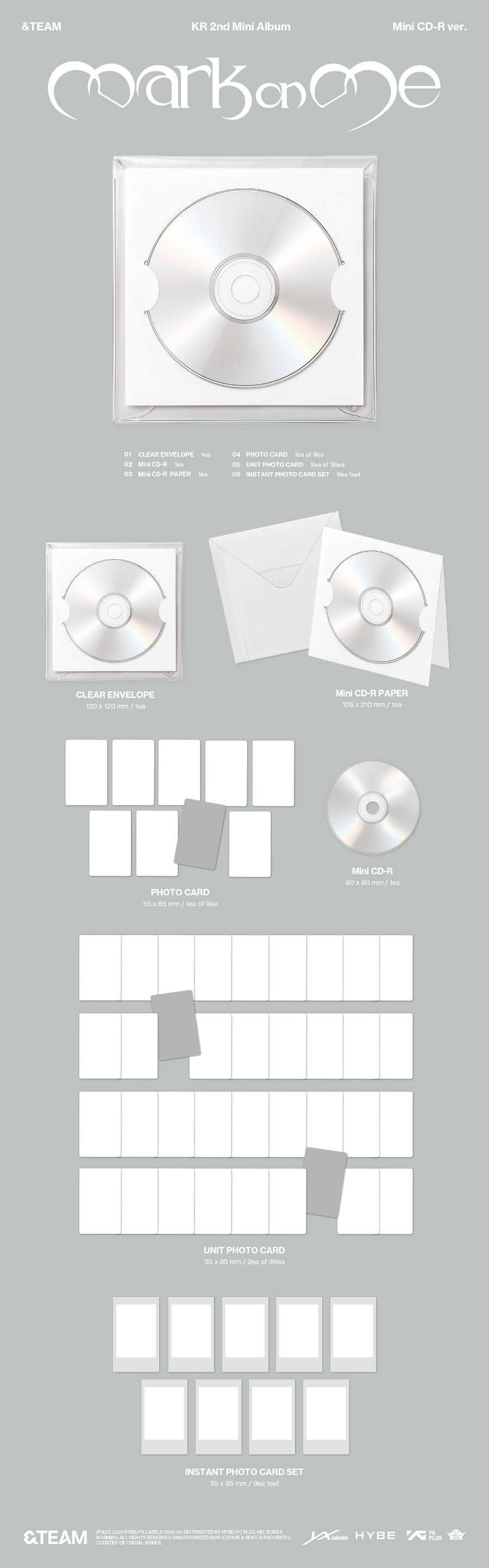 &TEAM Mark on Me (Mini CD Ver.)