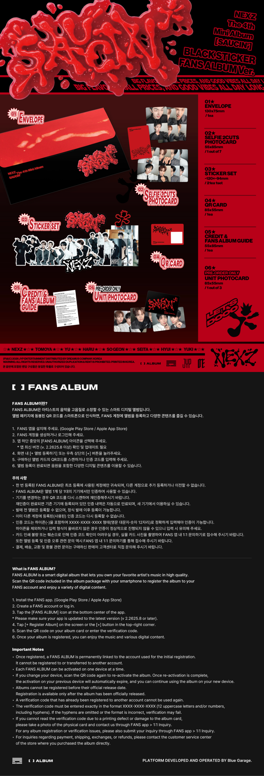 NEXZ Saucin' (Sticker Fans Album Ver.)