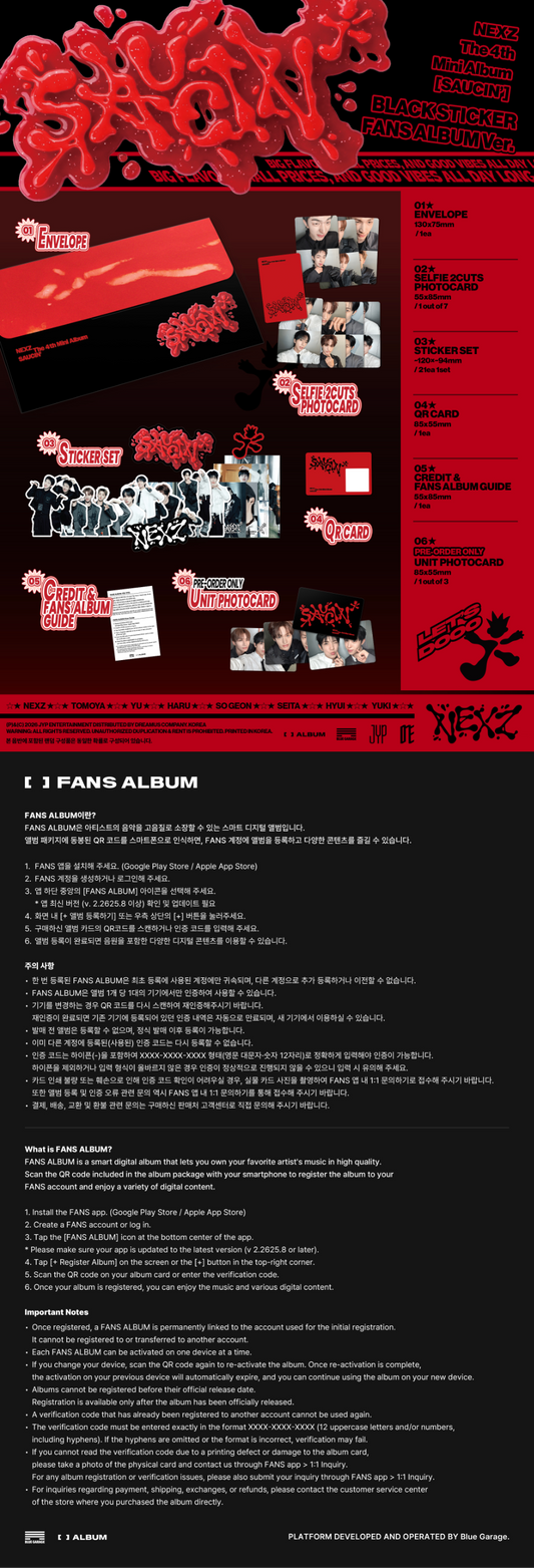 NEXZ Saucin' (Sticker Fans Album Ver.)