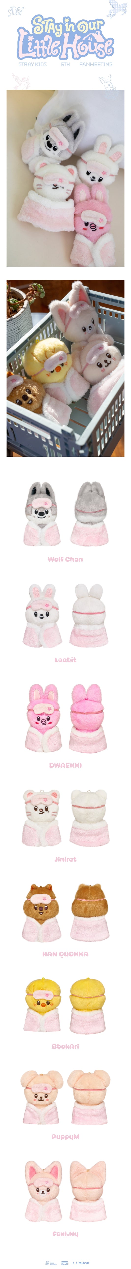 Stray Kids 6th Fanmeeting Stay In Our Little House Official MD - SKZOO Plush 10cm Ver.