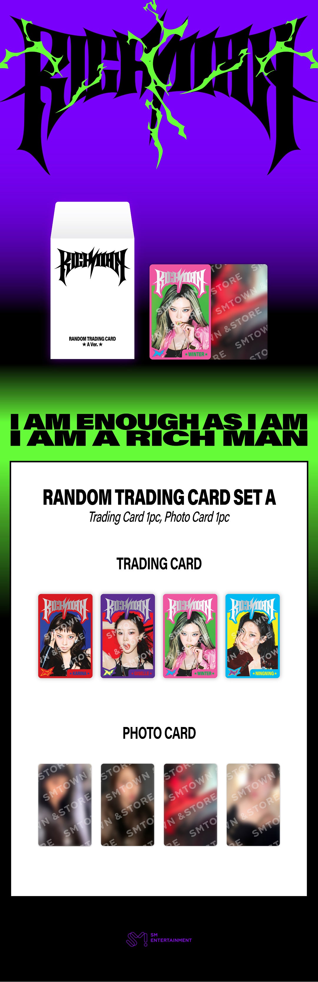 aespa aespa Week #Rich Man Pop-Up - Random Trading Card Set