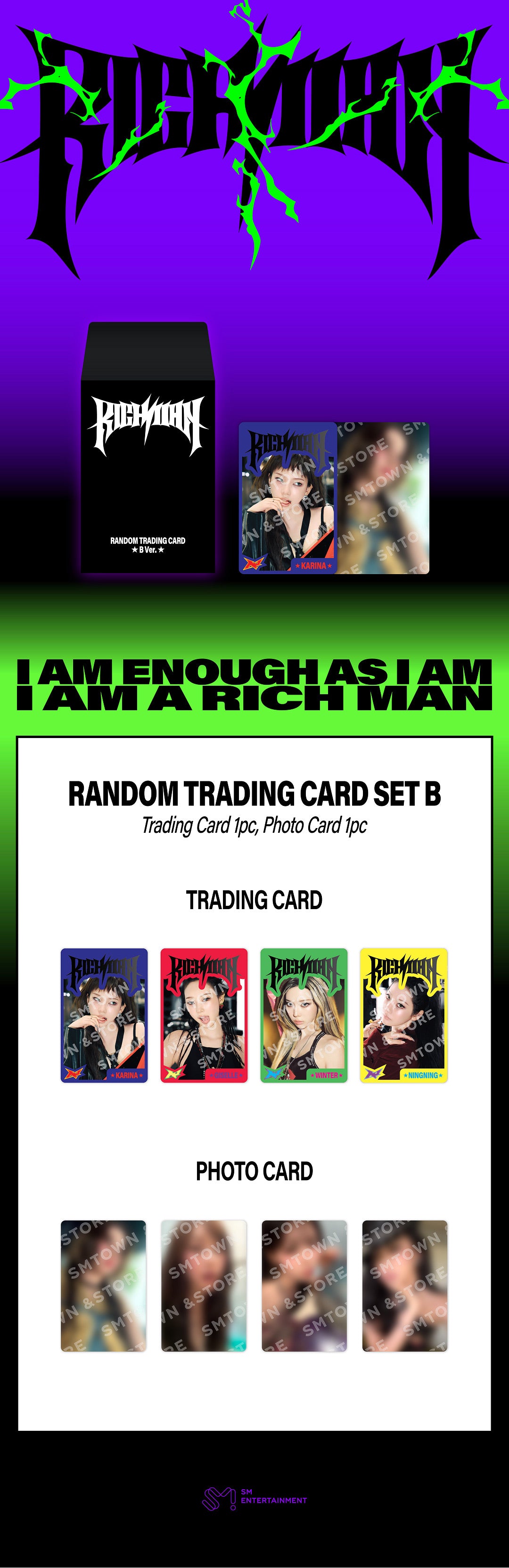 aespa aespa Week #Rich Man Pop-Up - Random Trading Card Set