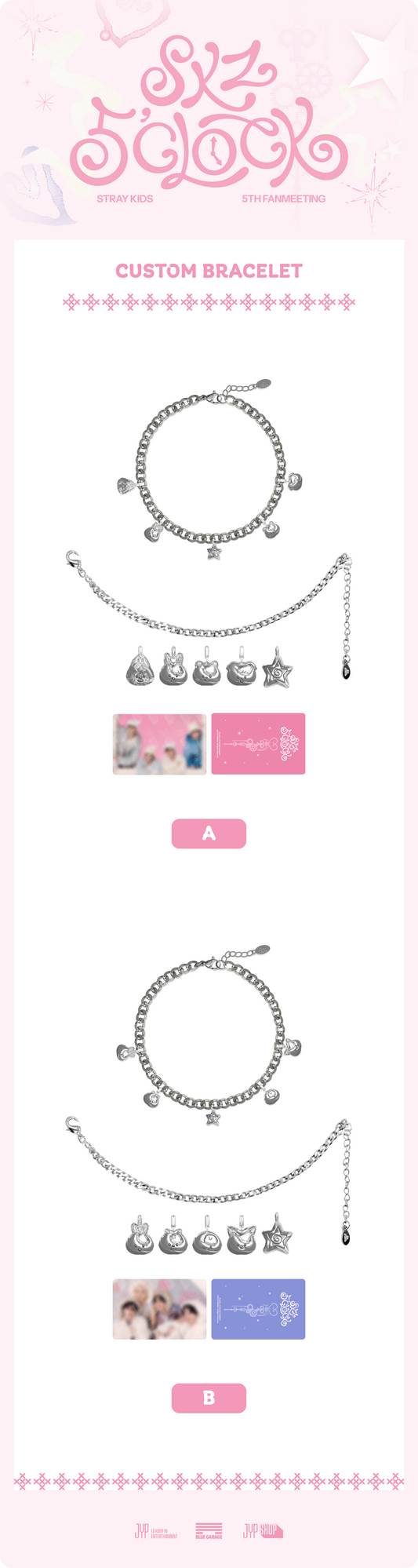 Stray Kids 5th Fanmeeting SKZ 5'CLOCK Official MD - Custom Bracelet