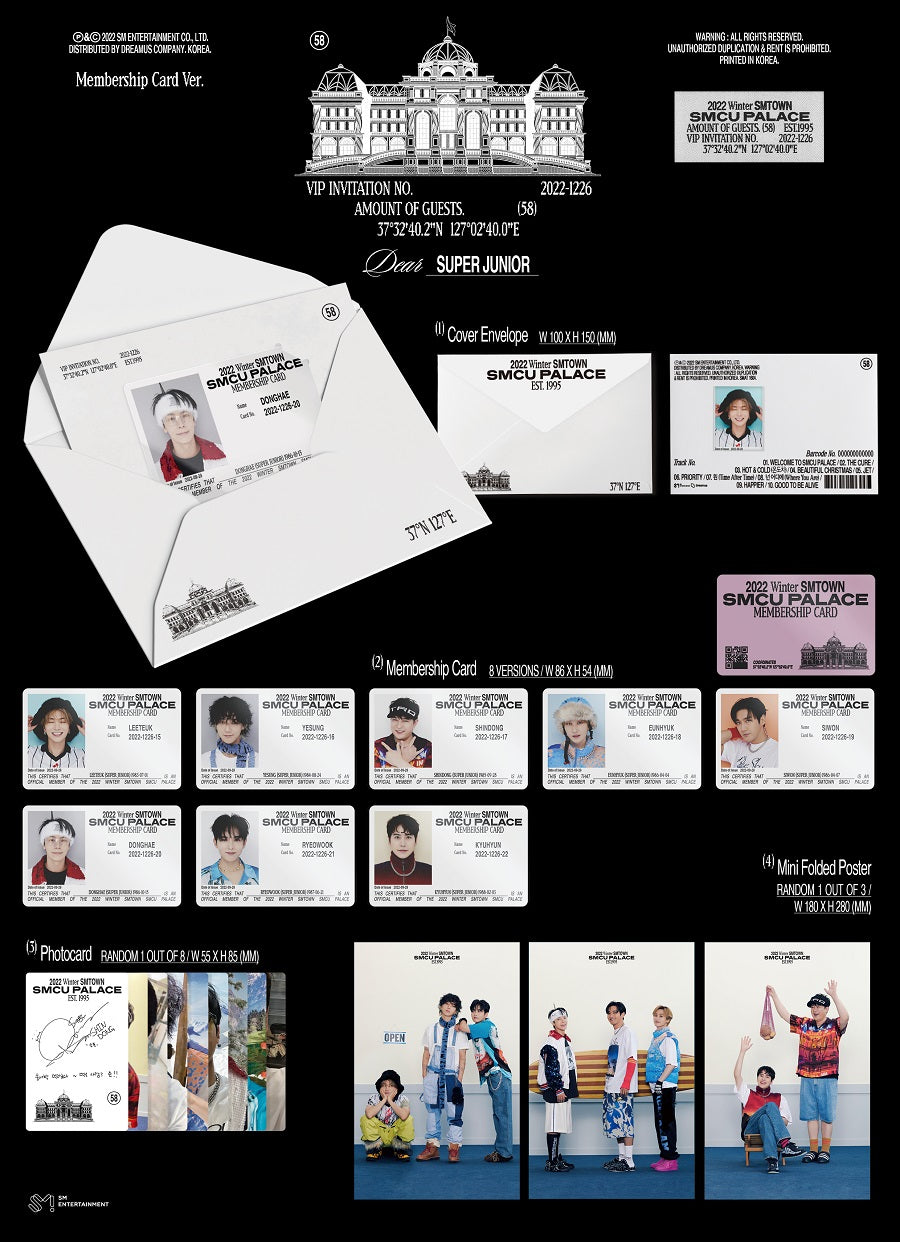 Super Junior 2022 Winter SMTOWN : SMCU Palace (Membership Card Ver.)