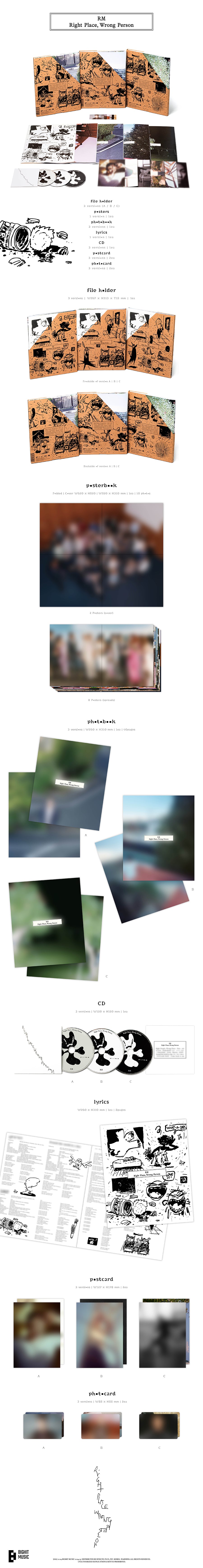 [Weverse] RM Right Place, Wrong Person (Weverse Albums Ver.)