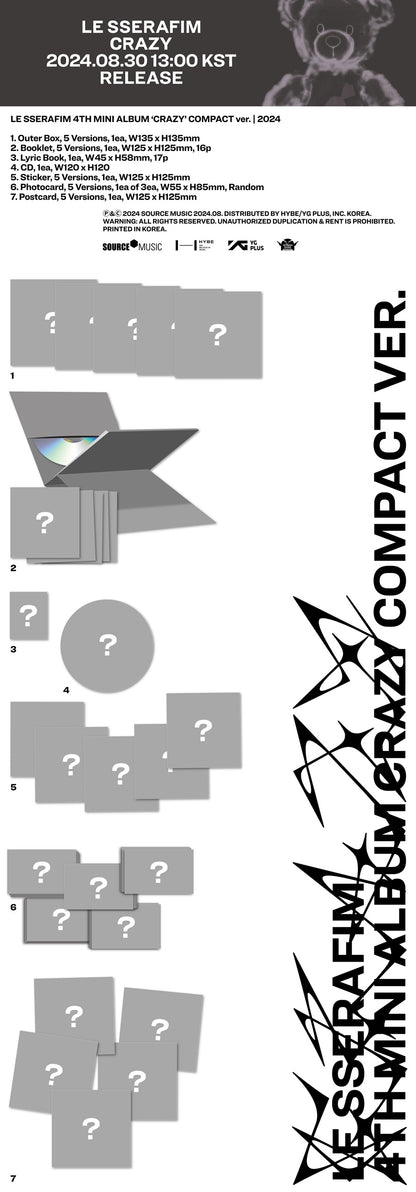 [Site Benefit] Le Sserafim Crazy (Compact Ver.)