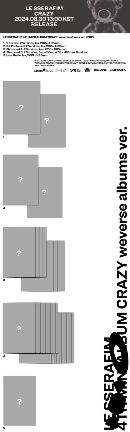 [Site Benefit] Le Sserafim Crazy (Weverse Albums Ver.)