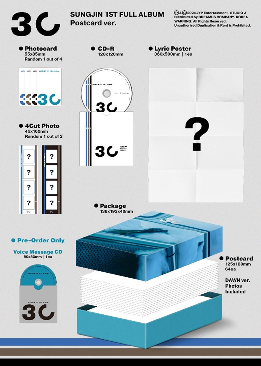 [Site Benefit] Sungjin 30 (Postcard Ver.)