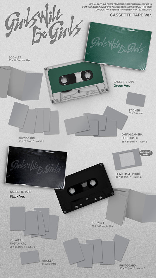 ITZY Girls Will Be Girls (Cassette Tape Ver.)